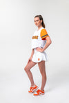 Syracuse University - Women's Cropped Baseball Jersey - White