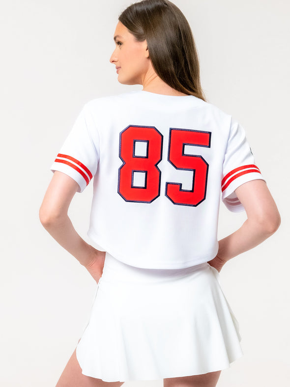 University of Arizona - Women's Cropped Baseball Crop Top - White