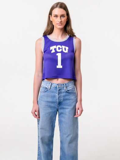 TCU - Women's Mesh Basketball Jersey - Purple