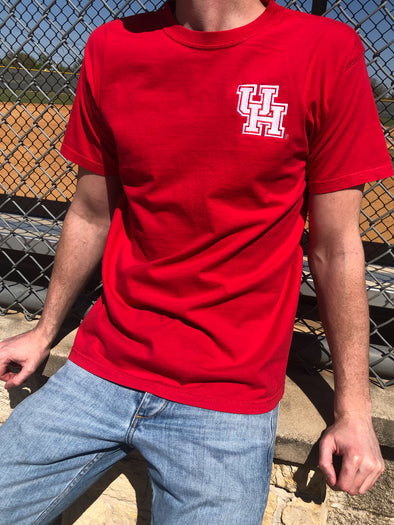 University of Houston - The University Embroidered Tee - Red