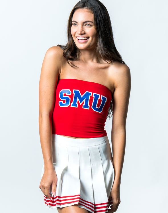 SMU - Cropped Tube Top - Red