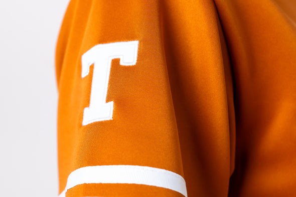 University of Texas - Women's Cropped Baseball Jersey - Burnt Orange