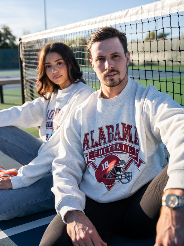University of Alabama - Vintage Crewneck Sweatshirt - Ash Grey