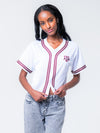 Texas A&M - Women's Cropped Baseball Mesh Jersey - White