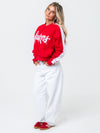 University of Nebraska - Women's Cropped V-Neck Windbreaker  - Red