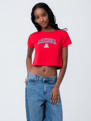 University of Arizona - The Tip Off Graphic Baby Tee - Red