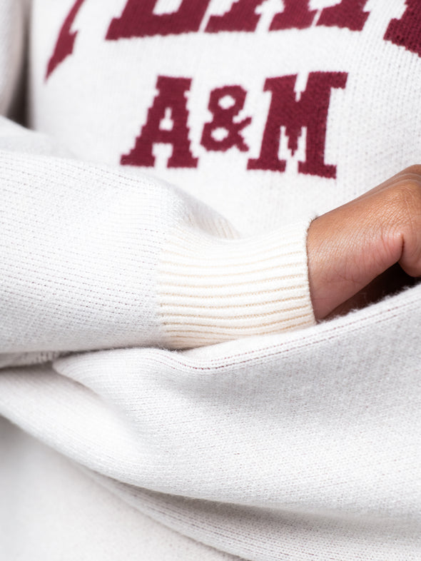 Texas A&M - Fraternity Knit Crewneck Sweater - Ivory