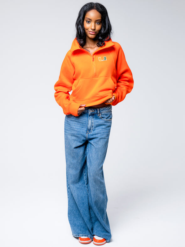 University of Miami - Club Quarter-Zip - Orange