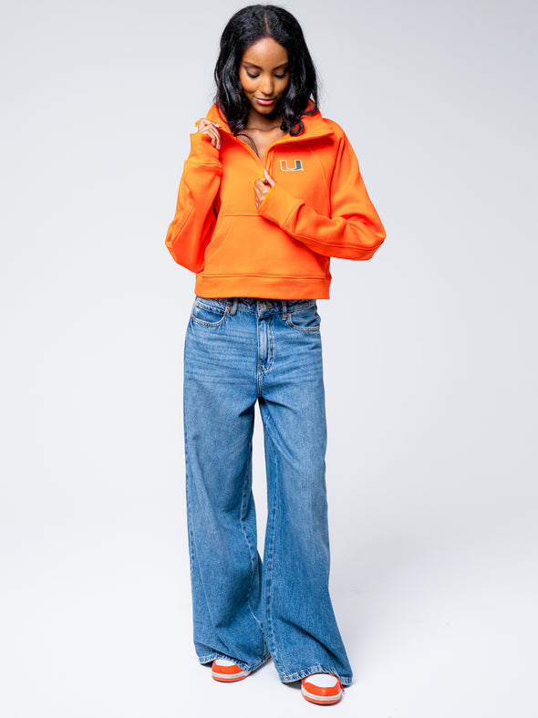 University of Miami - Club Quarter-Zip - Orange