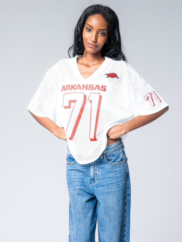 University of Arkansas - Boyfriend Jersey - White