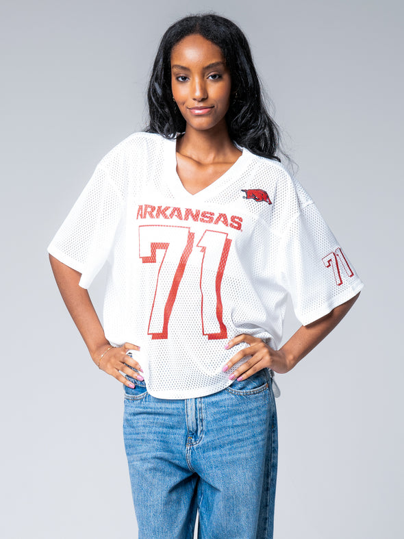 University of Arkansas - Boyfriend Jersey - White