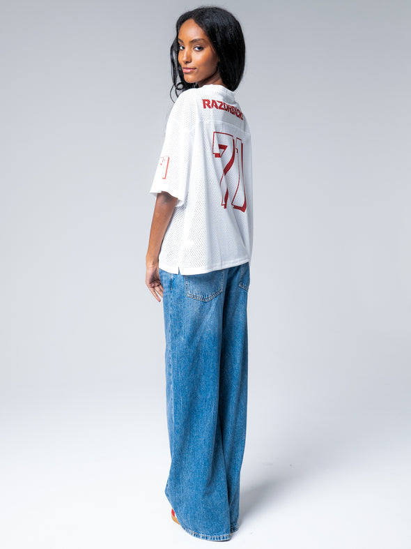 University of Arkansas - Boyfriend Jersey - White