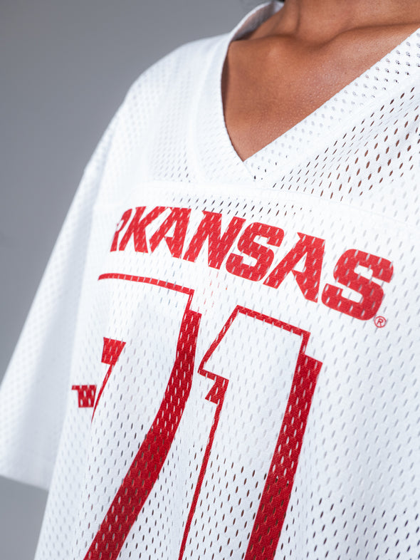 University of Arkansas - Boyfriend Jersey - White