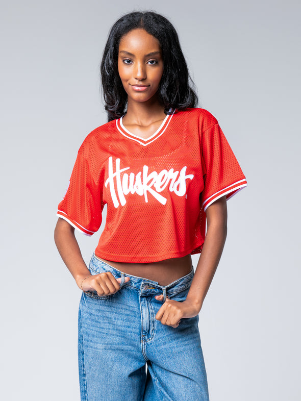 University of Nebraska - Mesh Fashion Pullover Jersey - Red/Huskers