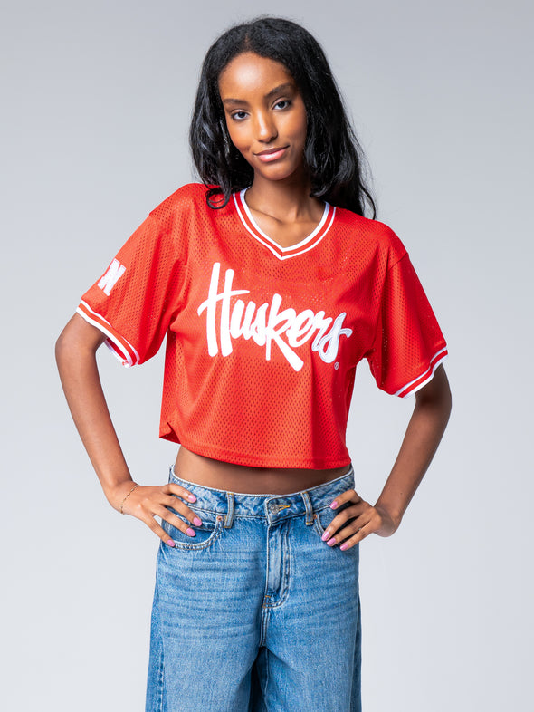 University of Nebraska - Mesh Fashion Pullover Jersey - Red/Huskers