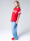 University of Alabama - Oversized Boyfriend Tee - Crimson