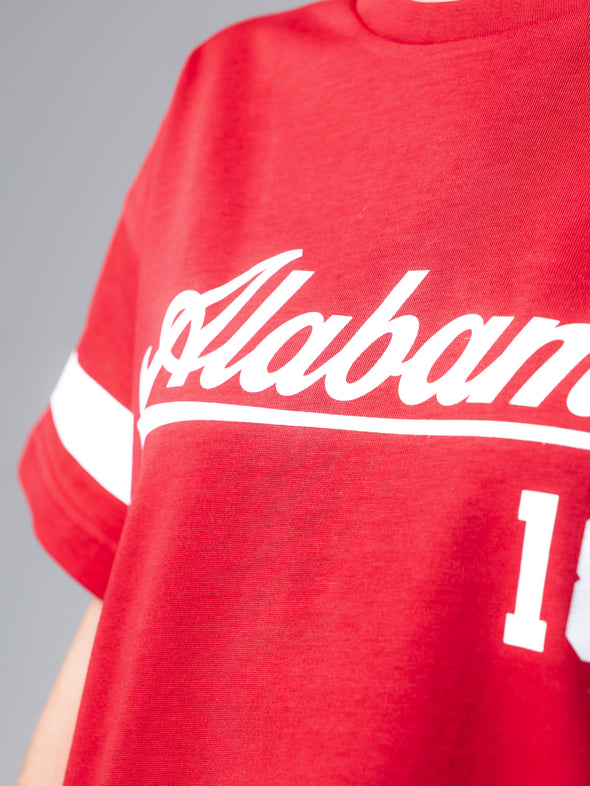 University of Alabama - Oversized Boyfriend Tee - Crimson