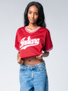 Indiana University - Mesh Cropped Fashion Pullover Jersey - Cardinal