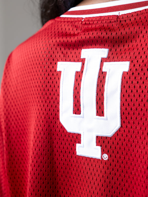 Indiana University - Mesh Cropped Fashion Pullover Jersey - Cardinal