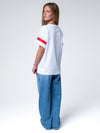 University of Nebraska - Oversized Boyfriend Tee - White