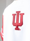 Indiana University - Women's Cropped Baseball Jersey - White / Cardinal Sleeves