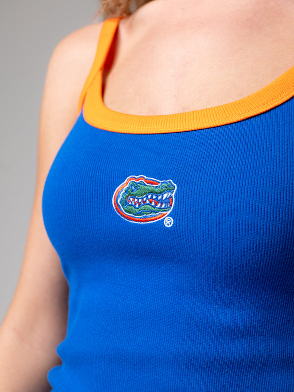 University of Florida - The Contrast Sideline Tank Top - Royal Blue