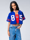 University of Arizona - Zip-Up Cropped Fashion Football Jersey - Navy