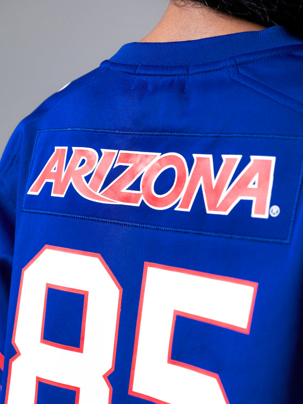 University of Arizona - Women's Full Length Zip-Up Fashion Football Jersey - Navy