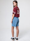 Florida State - Zip-Up Cropped Fashion Football Jersey - Garnet