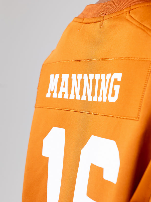 University of Texas - Special Edition Women's Full Length Zip-Up Fashion Football Jersey NIL #16 Arch Manning - Burnt Orange
