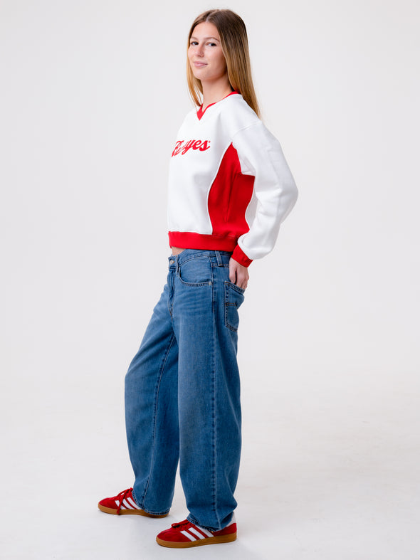 Ohio State - Color Block Crewneck Sweatshirt - White