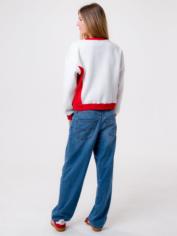 Ohio State - Color Block Crewneck Sweatshirt - White