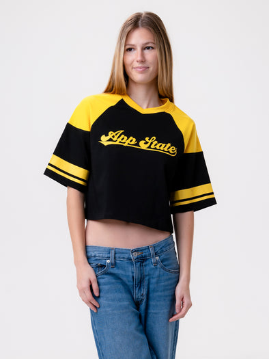 Appalachian State Mountaineers Vintage Arch Crewneck Sweatshirt - 8oz, Sport Grey, X-Large