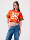 University of Miami - Cropped Jersey Tee - Orange