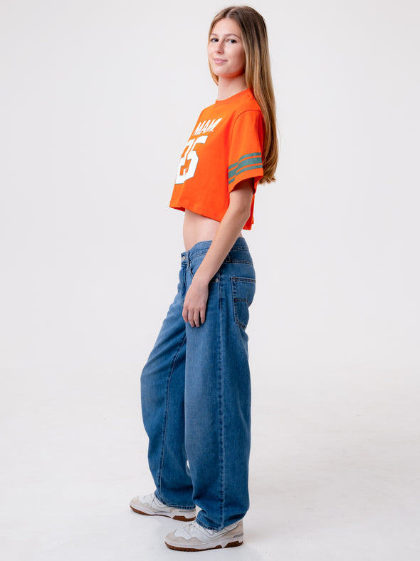 University of Miami - Cropped Jersey Tee - Orange