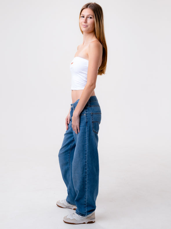 University of Texas - The Embroidered Stadium Tube Top - White