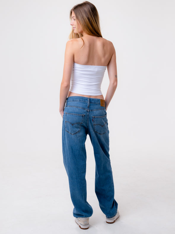 University of Texas - The Embroidered Stadium Tube Top - White