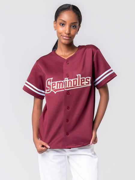 Florida State - Women's Full Length Baseball Jersey - Garnet