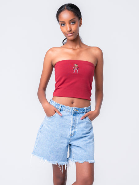 Indiana University - The Embroidered Stadium Tube Top - Crimson/Bison