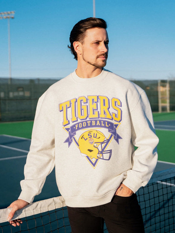 LSU - Vintage Crewneck Sweatshirt - Ash Grey