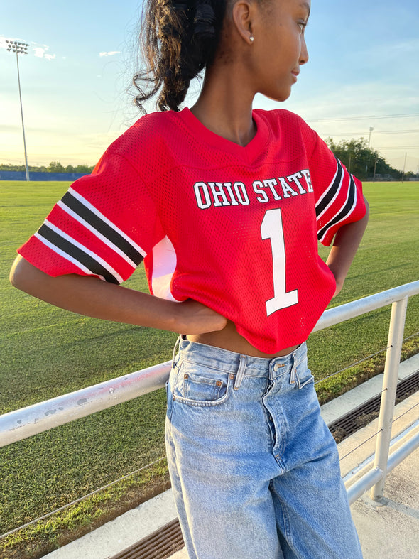 Ohio State - Mesh Fashion Football Jersey - Red Established and Company Ohio State - Mesh Fashion Football Jersey - Red Established and Company