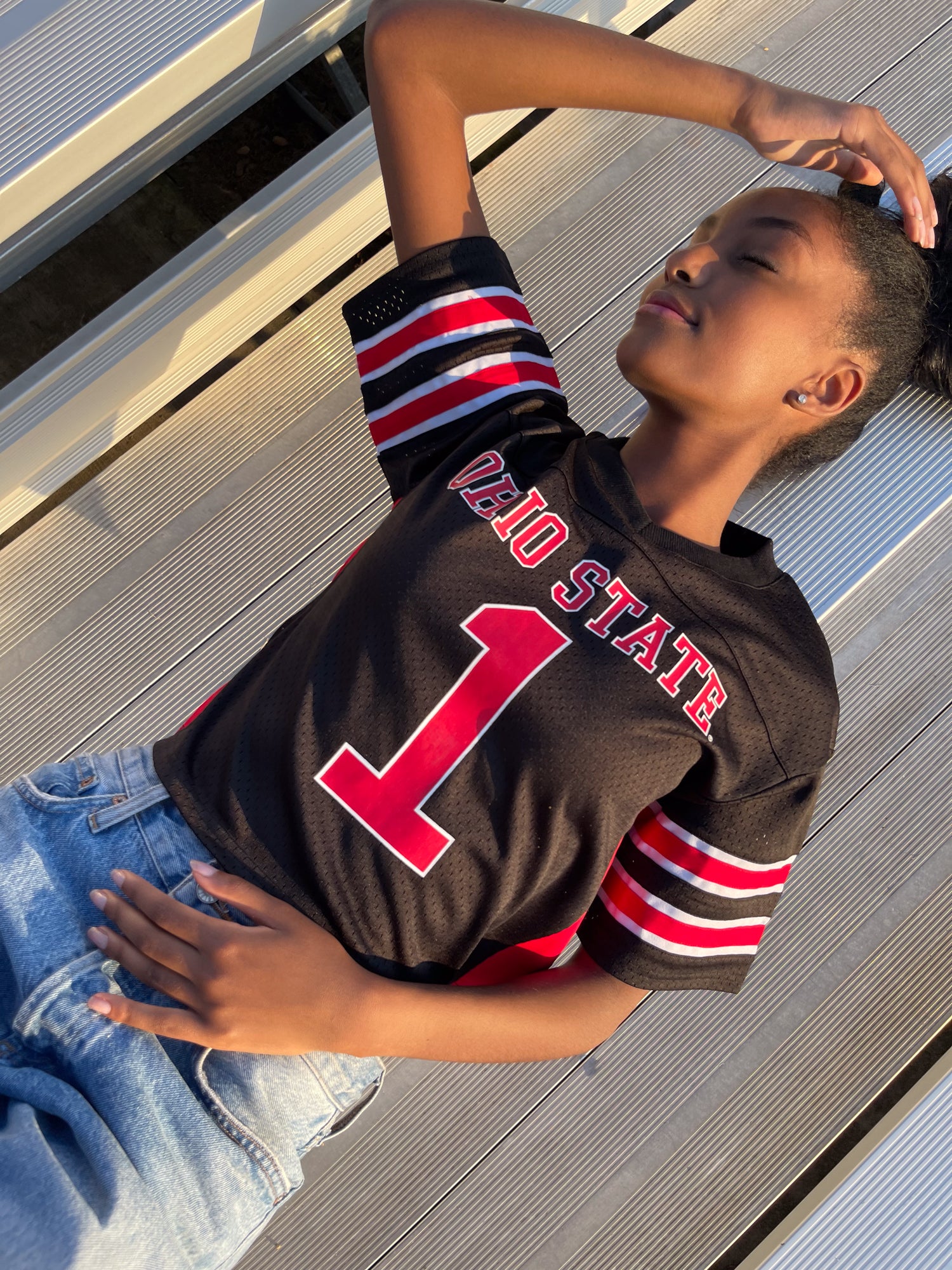 Ohio State - Mesh Fashion Football Jersey - Black Established and Company Ohio State - Mesh Fashion Football Jersey - Black Established and Company