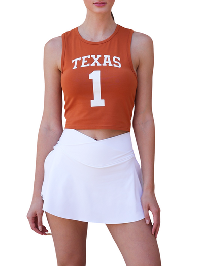 University of Texas - #1 Xavier Worthy The Player Tank - Burnt Orange
