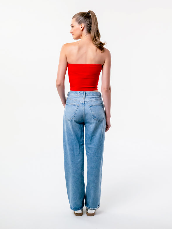Iowa State - The Embroidered Stadium Tube Top - Red