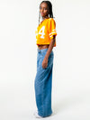 University of Tennessee - Zip-Up Cropped Fashion Football Jersey - Orange