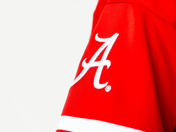 University of Alabama - Zip-Up Cropped Fashion Football Jersey - Crimson