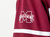 Mississippi State - Zip-Up Cropped Fashion Football Jersey - Maroon