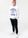 Kansas State - Vintage Crewneck Sweatshirt - Ash Grey