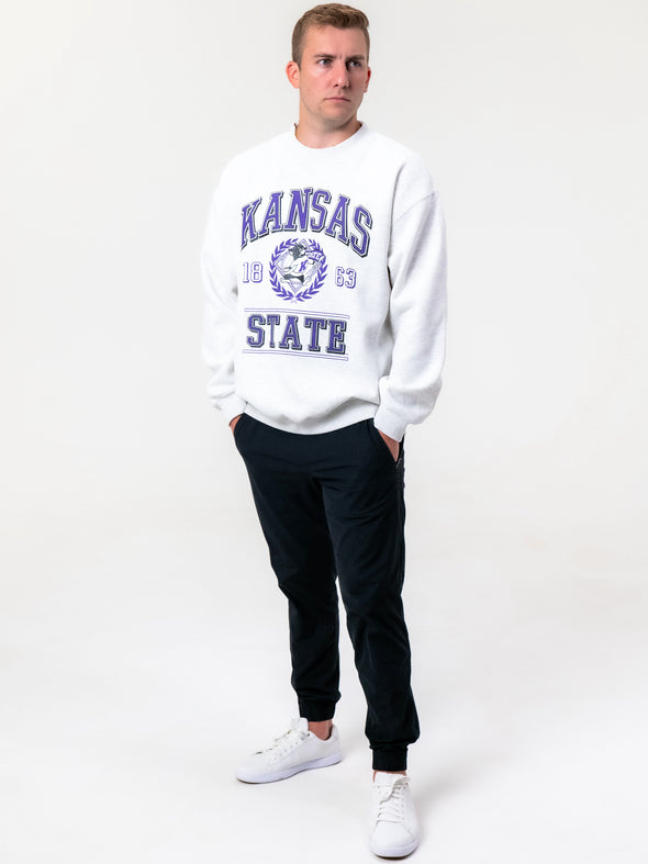 Kansas State - Vintage Crewneck Sweatshirt - Ash Grey