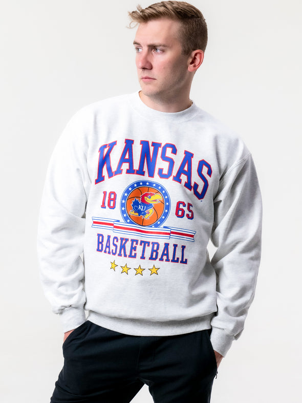 Kansas University - Limited Edition Vintage Championship Basketball Sweatshirt - Ash Grey